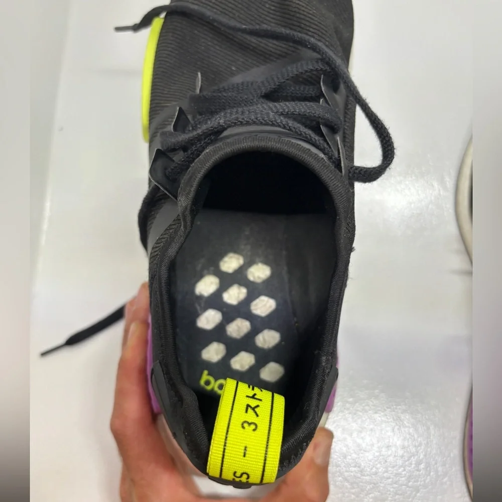Adidas NMD R1 Black Neon Yellow Purple Boost Sneakers Men’s 11